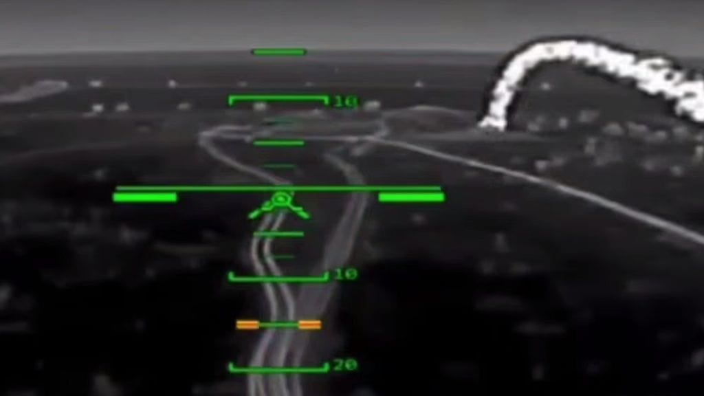 Kuvakaappaus Ukrainan turvallisuuspalvelun julkaisemasta videosta, jossa sanotaan näkyvän iskuja Pantsir-ilmapuolustusjärjestelmiä vastaan.