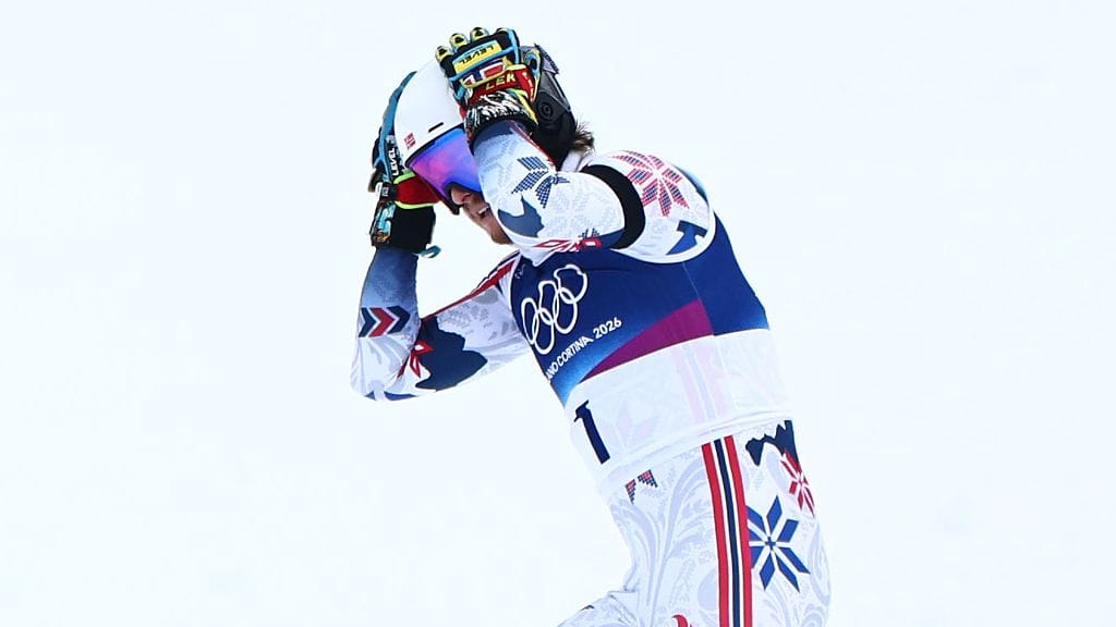 Atle Lie McGrath, 25, reagoi olympiaulosajoonsa voimakkaasti.