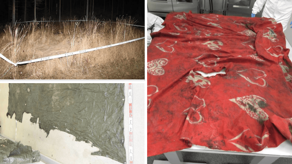 Nainen löydettiin matalasta haudasta kevytpeitteellä ja viltillä peitettynä.