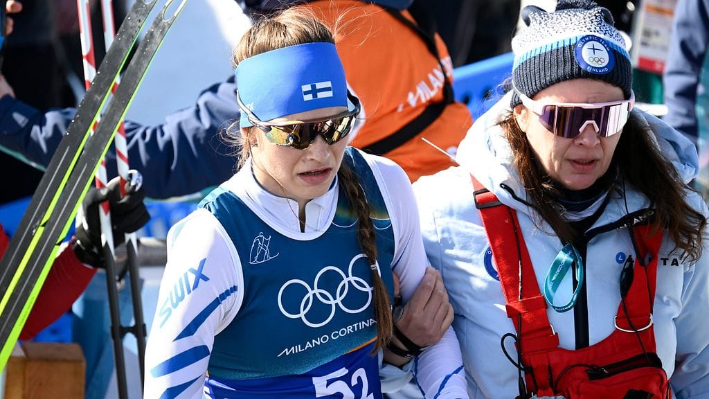 Jasmin Kähärä oli rankasti pettynyt parisprintin loppuratkaisuun.