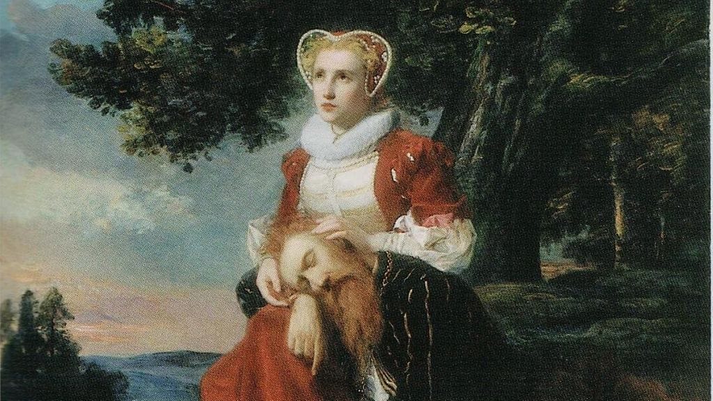 Teoksessa on Kaarina Maununtytär ja hänen puolisonsa Ruotsin kuningas Eerik XIV.