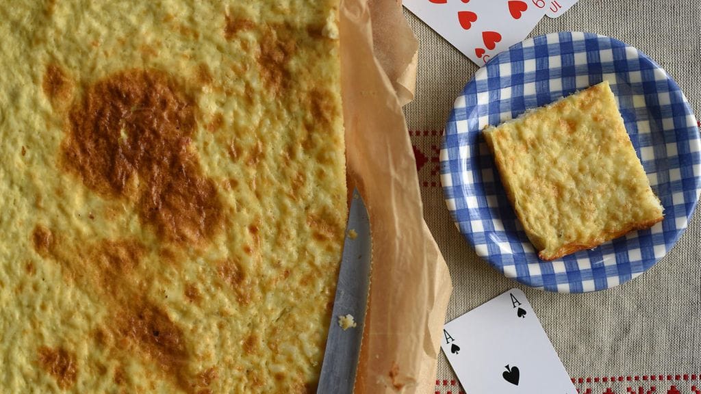 Tässä peltirieskassa ei ole käytetty lainkaan jauhoja!