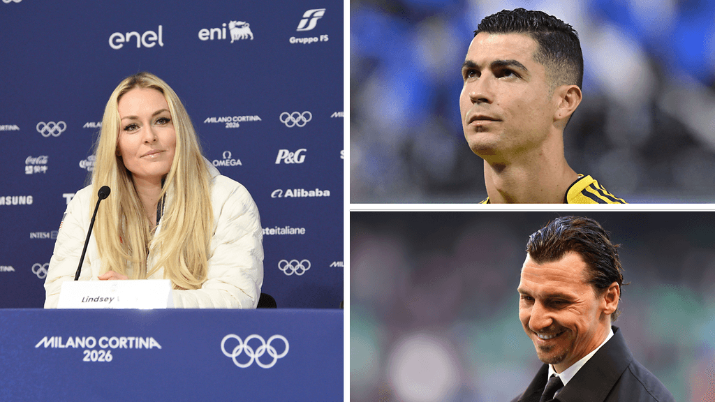 Lindsey Vonn sai tsemppiviestit Cristiano Ronaldolta ja Zlatan Ibrahimovicilta.