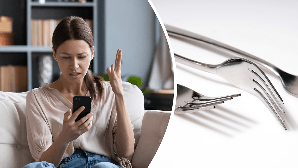 Somessa kiertävä haarukkakuva hämmentää. Kuvituskuva.