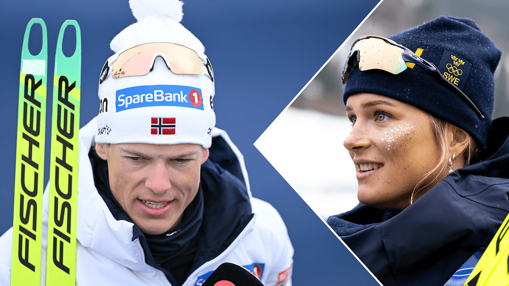 Johannes Hösflot Kläbo ja Frida Karlsson valmistautuivat olympialaisiin samalla paikkakunnalla.