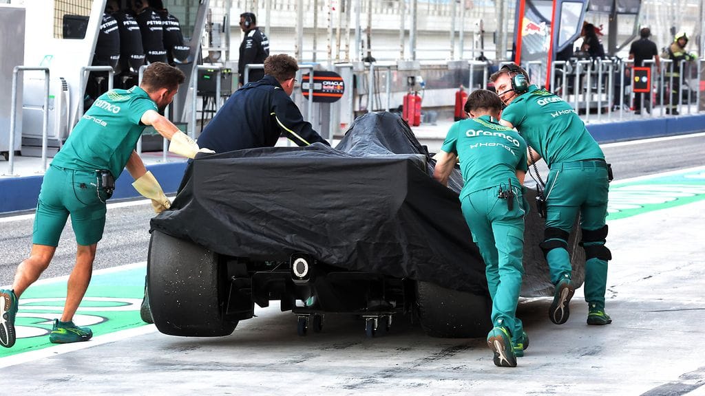 Aston Martinin auto on ollut F1-testien epäluotettavin auto.