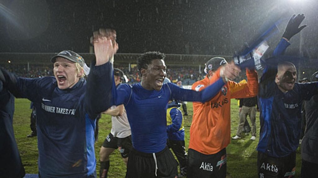 Inter juhlii mestaruutta 2008, kuva: Lehtikuva