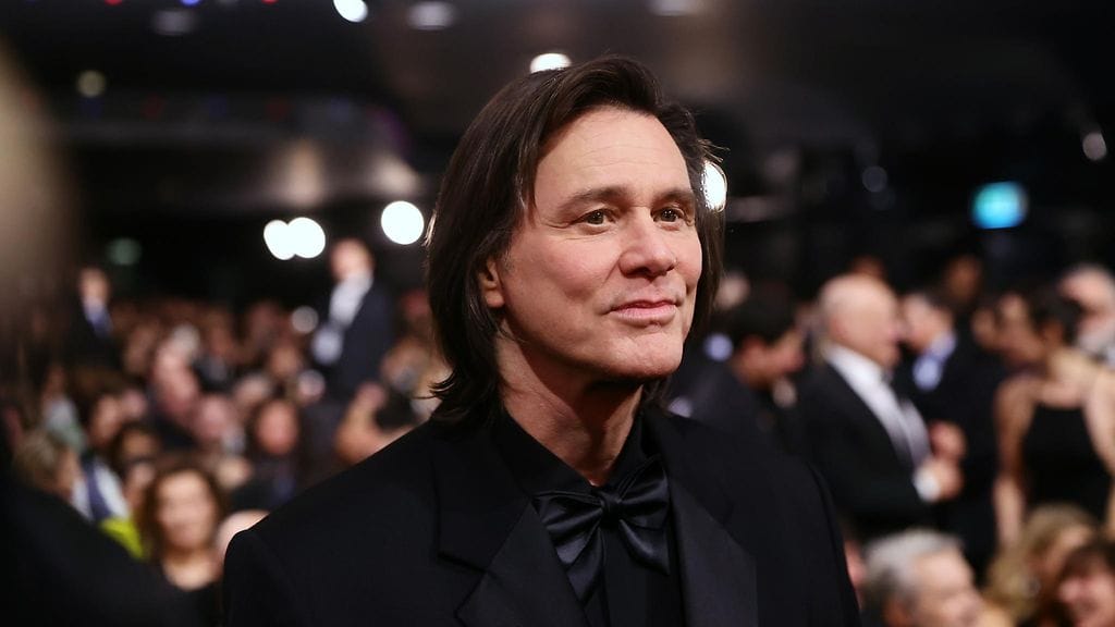 Jim Carrey César-gaalassa helmikuussa 2026.