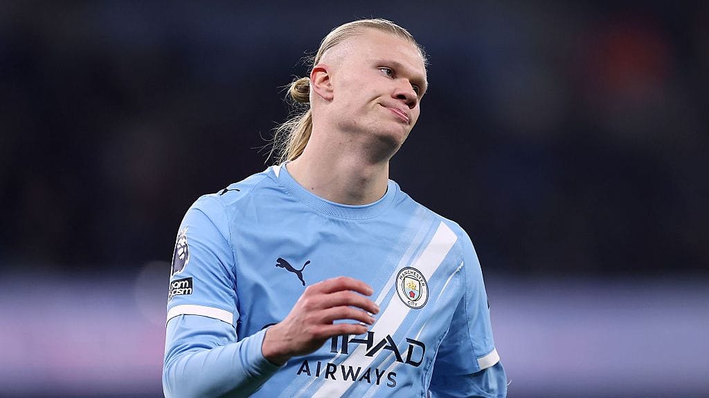 Erling Haaland pettyi Manchester Cityn tulokseen Nottinghamia vastaan.