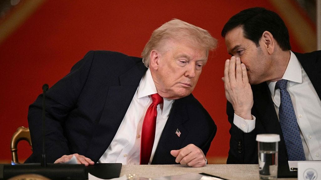 Yhdysvaltojen presidentti Donald Trump ja ulkoministeri Marco Rubio 6. maaliskuuta.