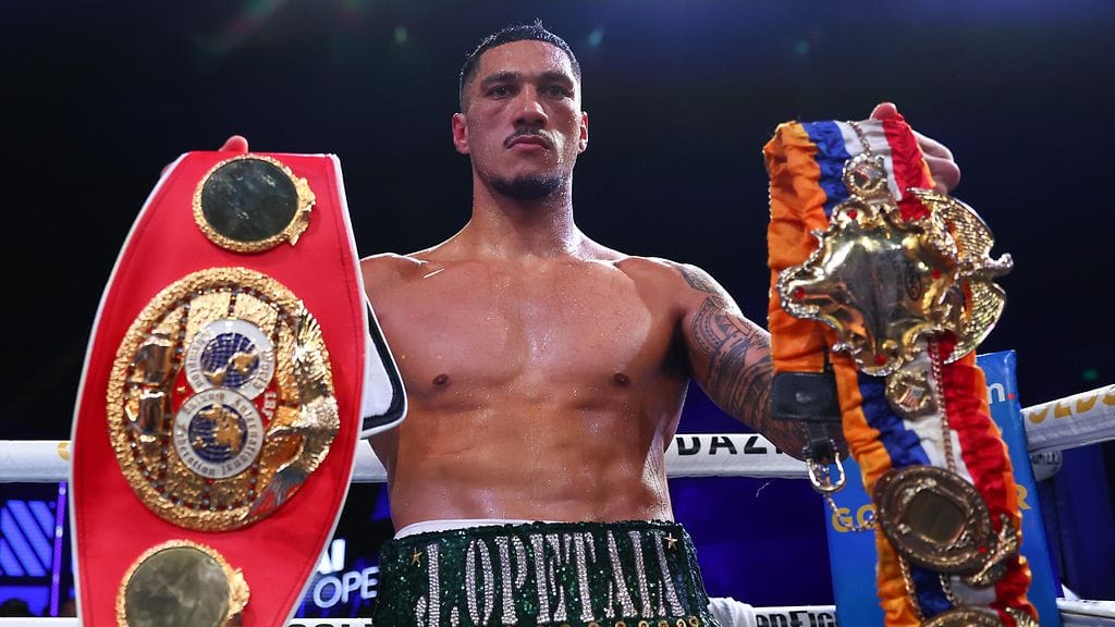 Jai Opetaia on murskannut vastustajansa alemmassa raskaassa sarjassa. Kuva kesäkuulta 2025.