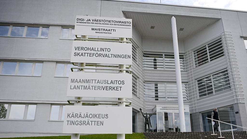 Kuvassa Pohjanmaan käräjäoikeuden Kokkolan kanslia 3. elokuuta 2020.