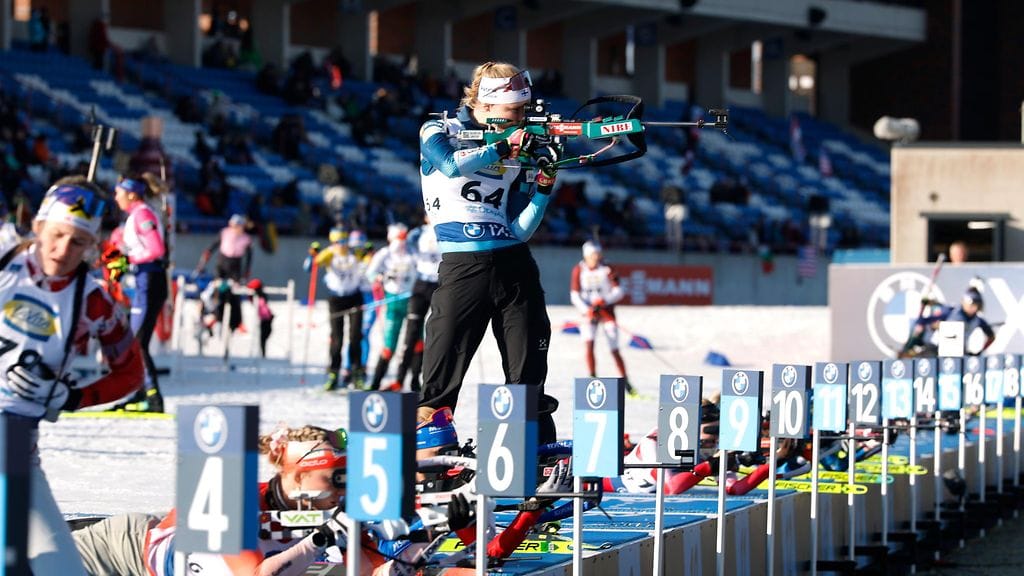 Suvi Minkkinen putosi kärkitaistelusta ohilaukauksen myötä.