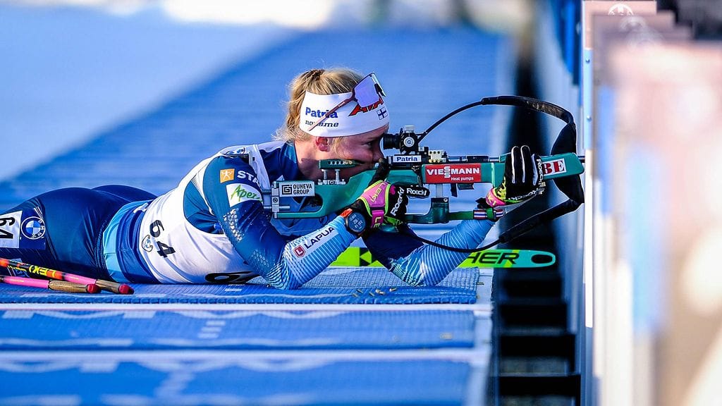 Suvi Minkkinen on tällä kaudella ampunut makuulta 92 prosentin ja pystystä 89 prosentin tarkkuudella.