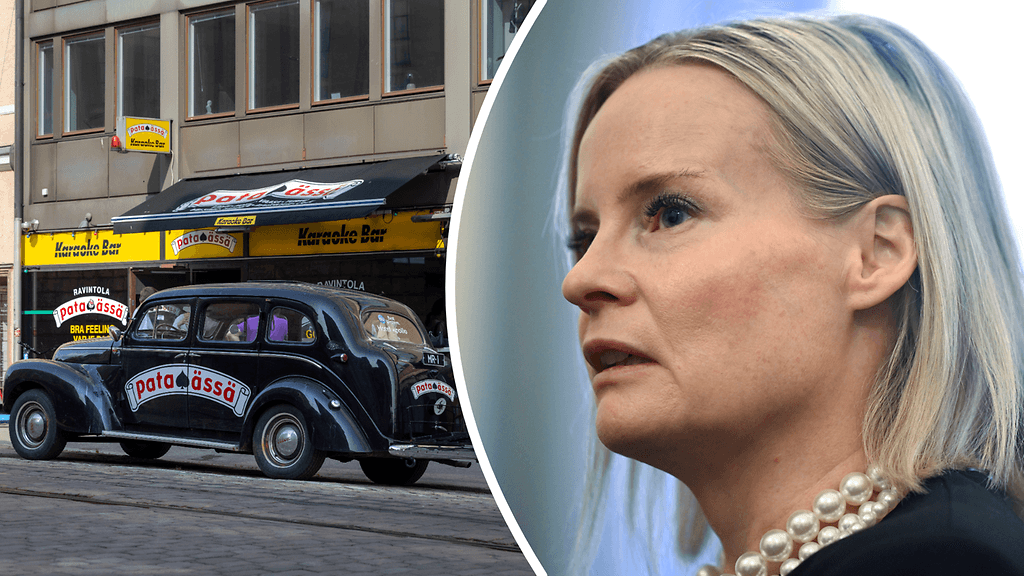 Purra ja hänen pöytäseurueensa sai kalliin samppanjapullon helsinkiläisessä Pataässä-ravintolassa.