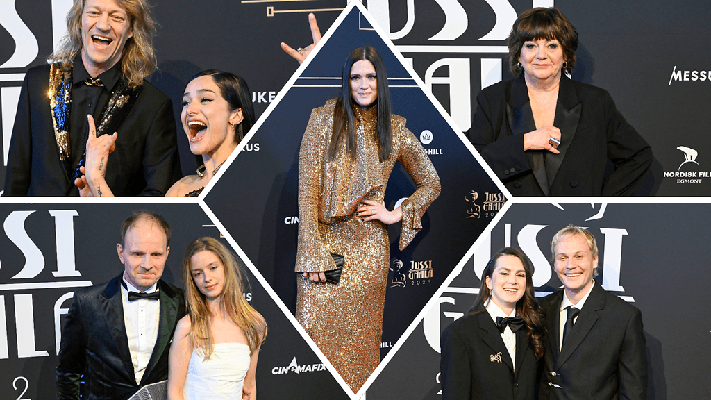 Elokuva-alan tähdet säkenöivät Jussi-gaalan punaisella matolla.