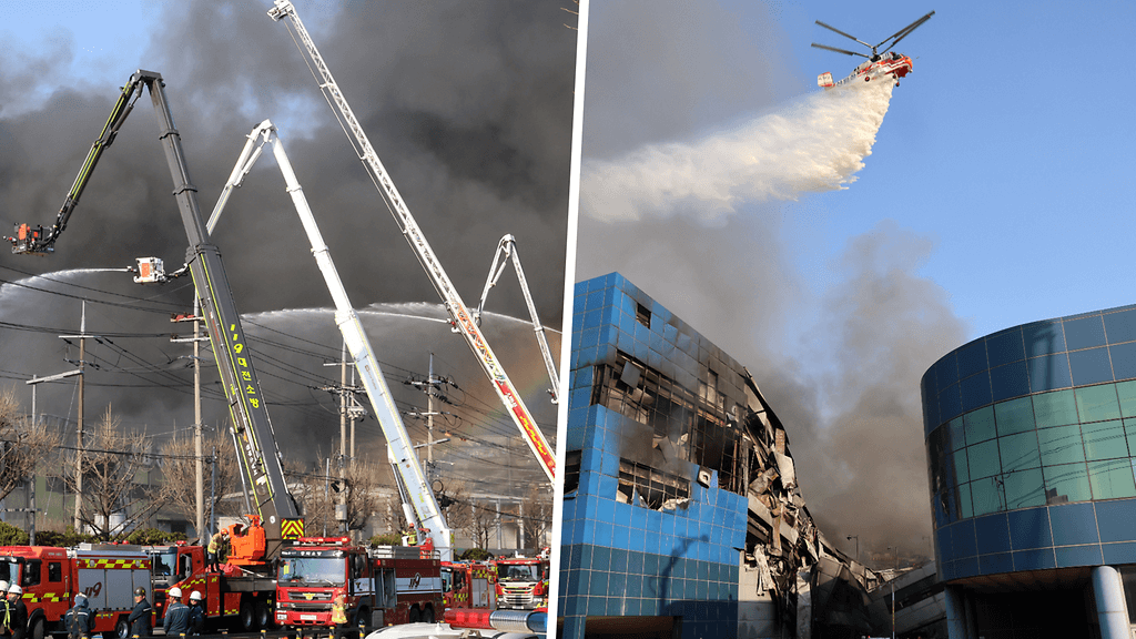 Tulipalo syttyi autonosia valmistavassa tehtaassa Daejeonin kaupungissa maan keskiosassa perjantaina.