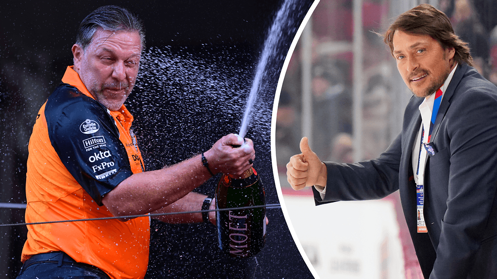 Zak Brown ja Teemu Selänne ovat tutustuneet muun muassa F1-ympyröissä.