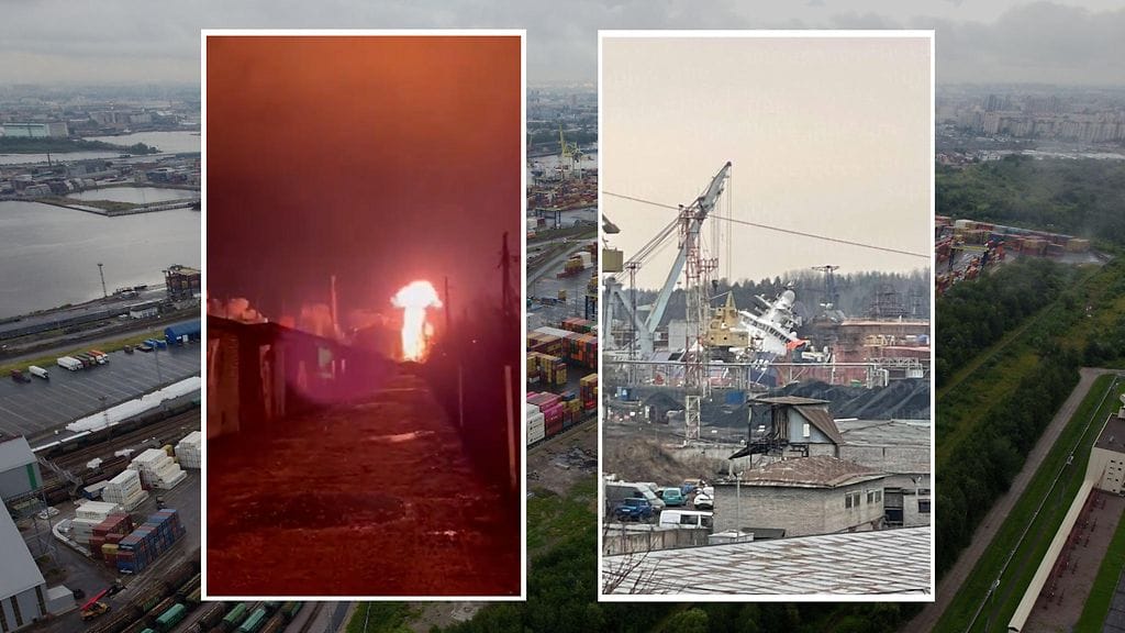 Novatekin kaasulaitoksen kerrotaan syttyneen tuleen Laukaansuussa. Kuvakaappaus X:ssä leviävästä videosta.