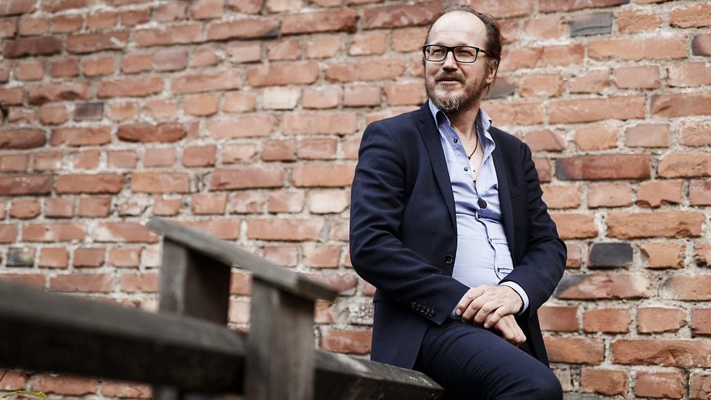 Pastori ja kirjailija Kai Sadinmaa Into Kustannuksen elojuhlissa Helsingissä 16. elokuuta 2019.