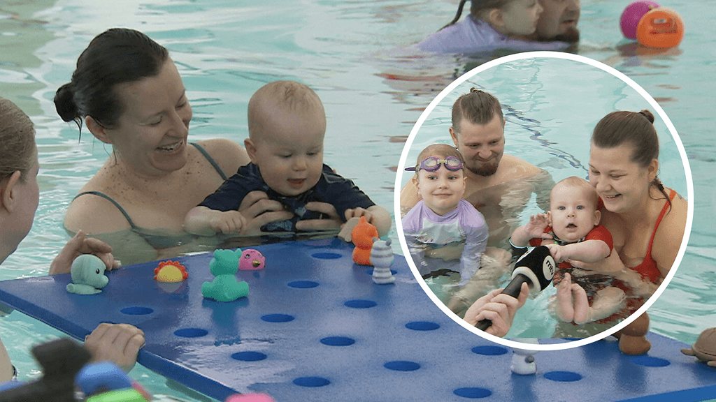 Lapsilähtöisessä vauvauinnissa mennään vauvan ehdoilla – siksi vanhemman suorittamisesta sukelluttamisesta on luovuttu kokonaan.