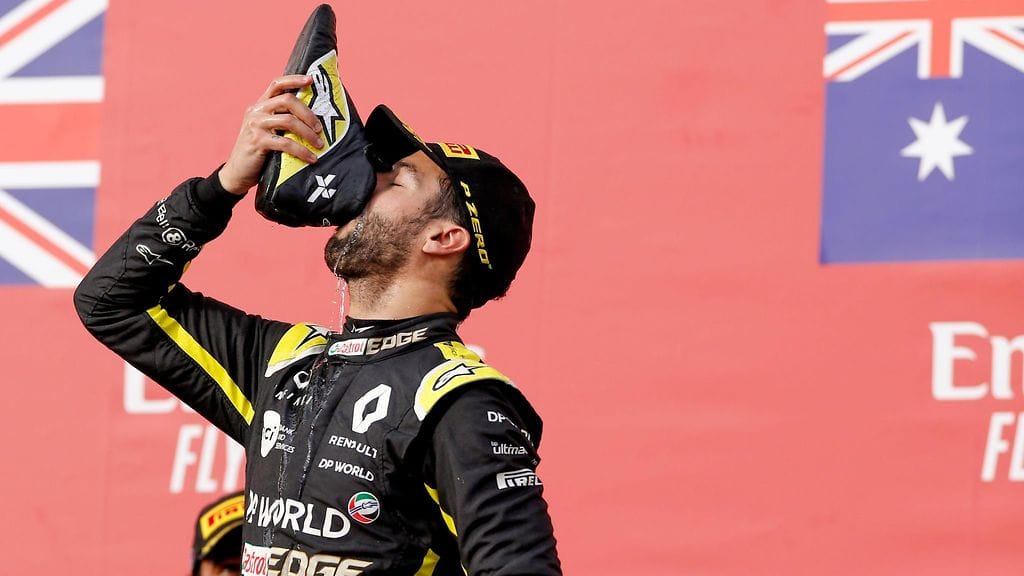 Daniel Ricciardo shoey 2020