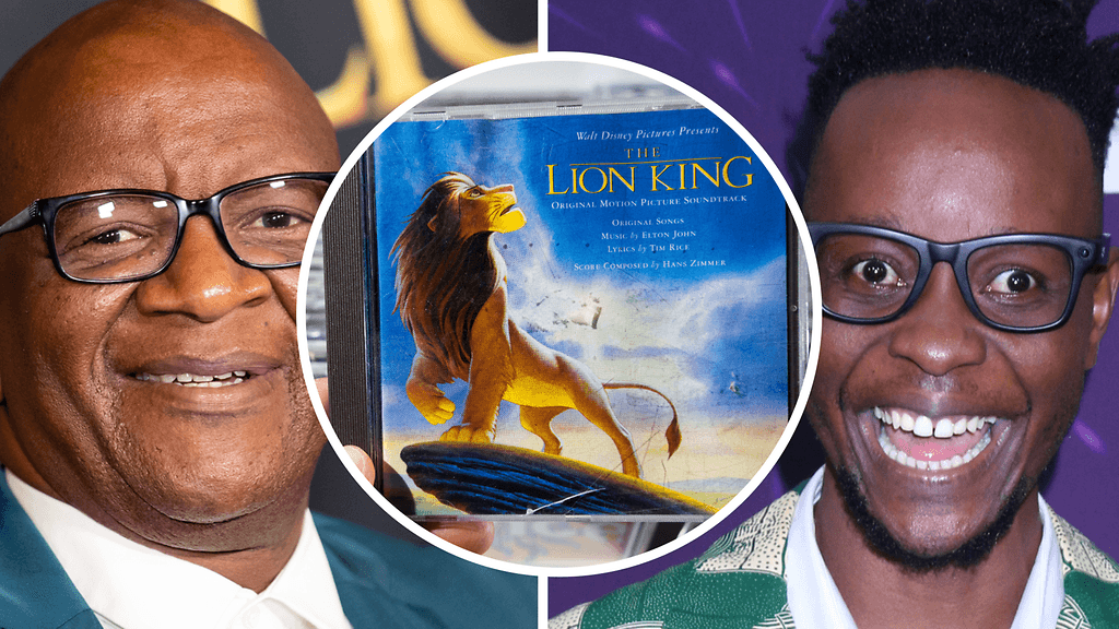 Säveltäjä Lebo M (vas.) ja koomikko Learnmore Jonasi ovat ajautuneet kiivaaseen riitaan Elämän tie -kappaleen sanoista.