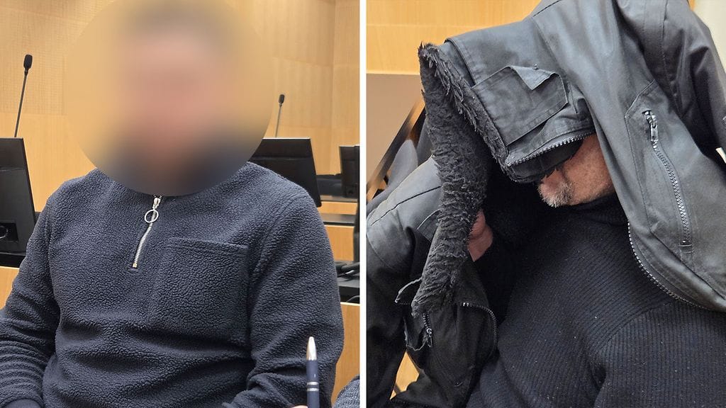 Kuvassa vasemmalla murhasta syytetty 44-vuotias mies ja oikealla hänen avustamisestaan syytetty 43-vuotias mies.