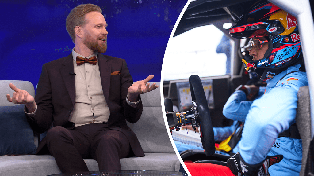 Asiantuntija Jari Ketomaa (vas.) hämmästeli Thierry Neuvillen virhettä Kroatian MM-rallissa.