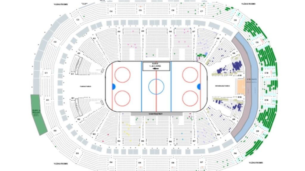 Tappara-välieräsarjan Ilveksen kotiavauksen lipunmyyntitilanne 16.4. kello 9.45.