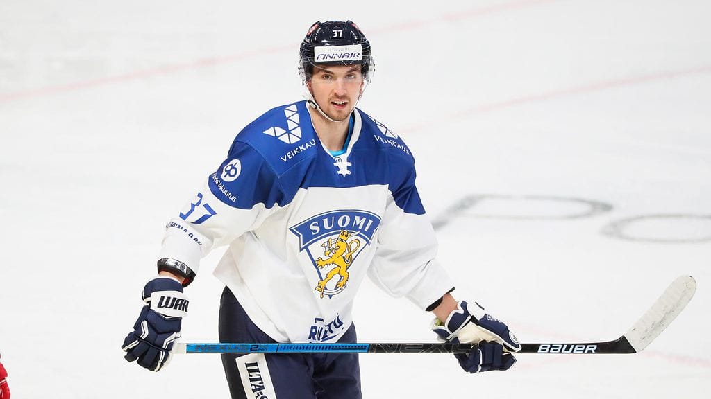 Eetu Koivistoinen nähtiin Suomen maajoukkueessa Karjala-turnauksessa vuonna 2020.