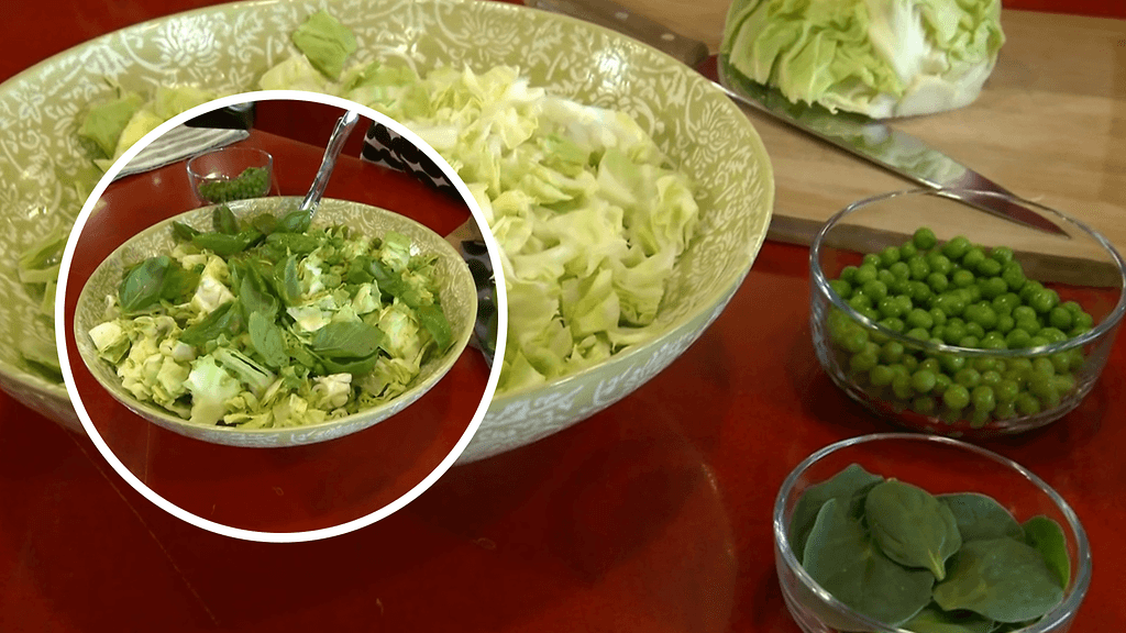 Testaa green goddess -tyylinen vihreä varhaiskaalisalaatti!