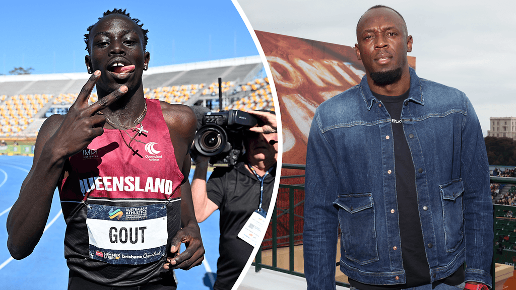 Gout Goutin (vas.) vauhti on tehnyt vaikutuksen Usain Boltiin, joka jakaa kuitenkin varoituksen sanan nuorelle superlahjakkuudelle.
