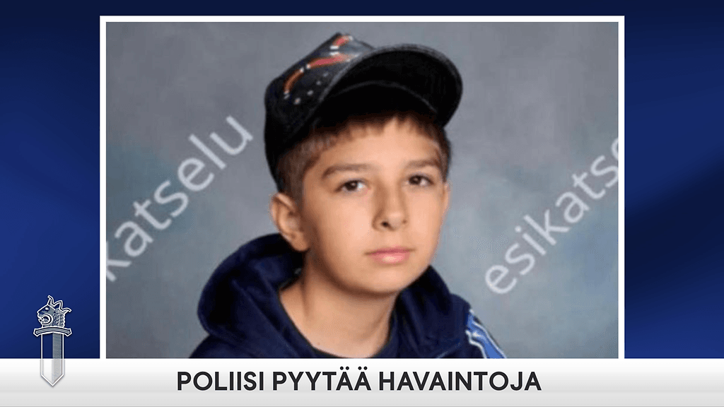 Poliisi pyytää vihjeitä Helsingissä kadonneesta 13-vuotiaasta pojasta.