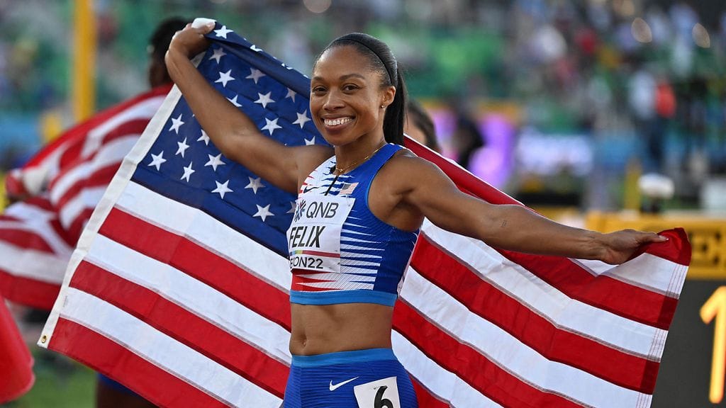 Allyson Felix on pikajuoksun seitsenkertainen olympiavoittaja.