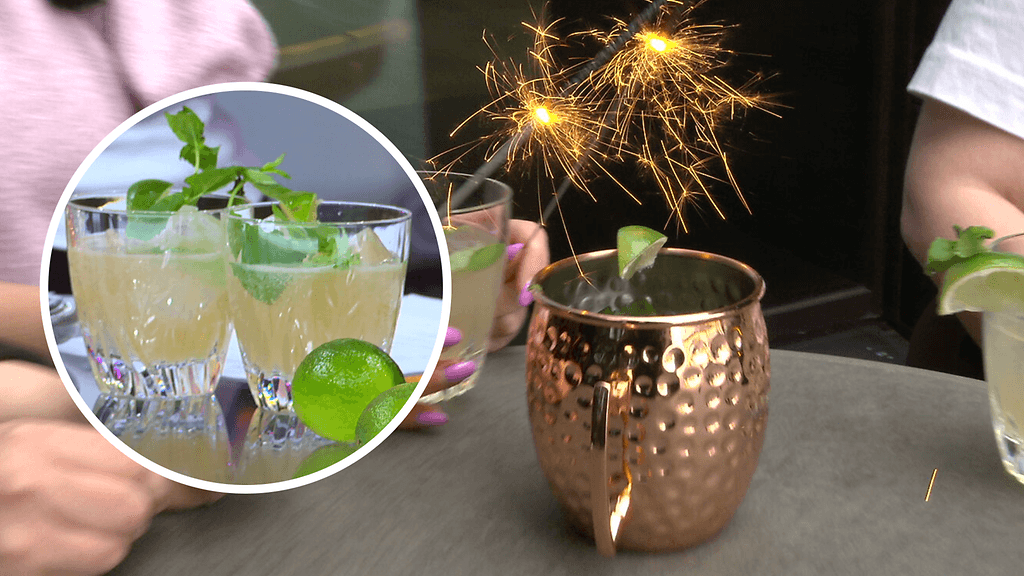 Liekinheitin-drinkki tarjoillaan tähtisadetikkujen kera. Saat mut palamaan (mutta älä leiki tulella)!