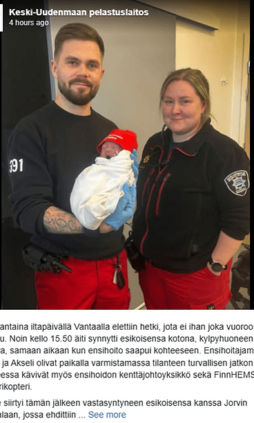pelastuslaitos vauva some
