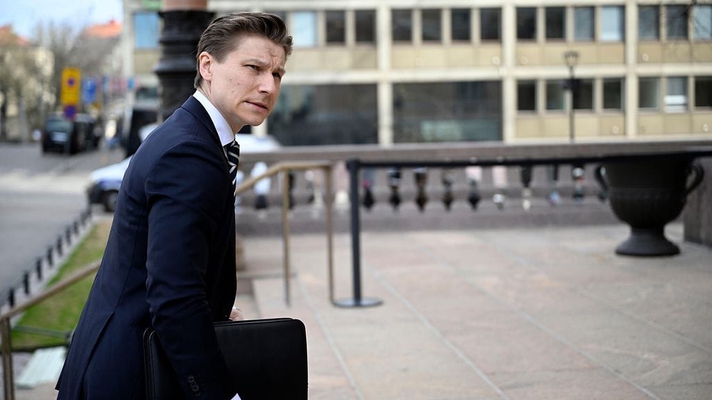 Puolustusministeri Antti Häkkänen Helsingissä 22. huhtikuuta 2026.