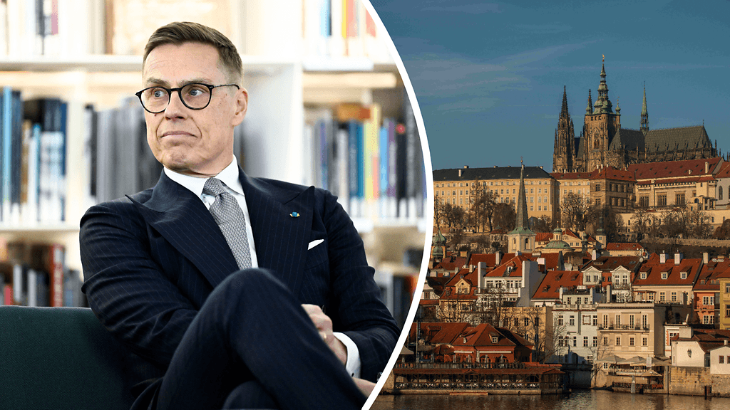 Alexander Stubb tapaa Tshekin presidentin Prahan linnassa.