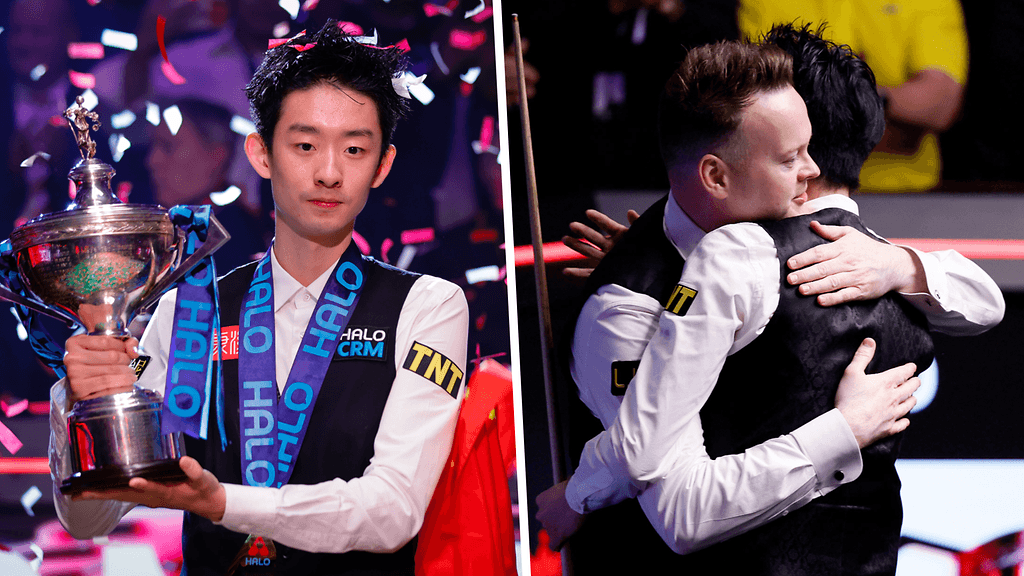 Wu Yize voitti snookerin maailmanmestaruuden 22-vuotiaana. Finaalin katkaisuerässä hävinnyt Shaun Murhpy antoi rehdin tunnustuksen mestarille.