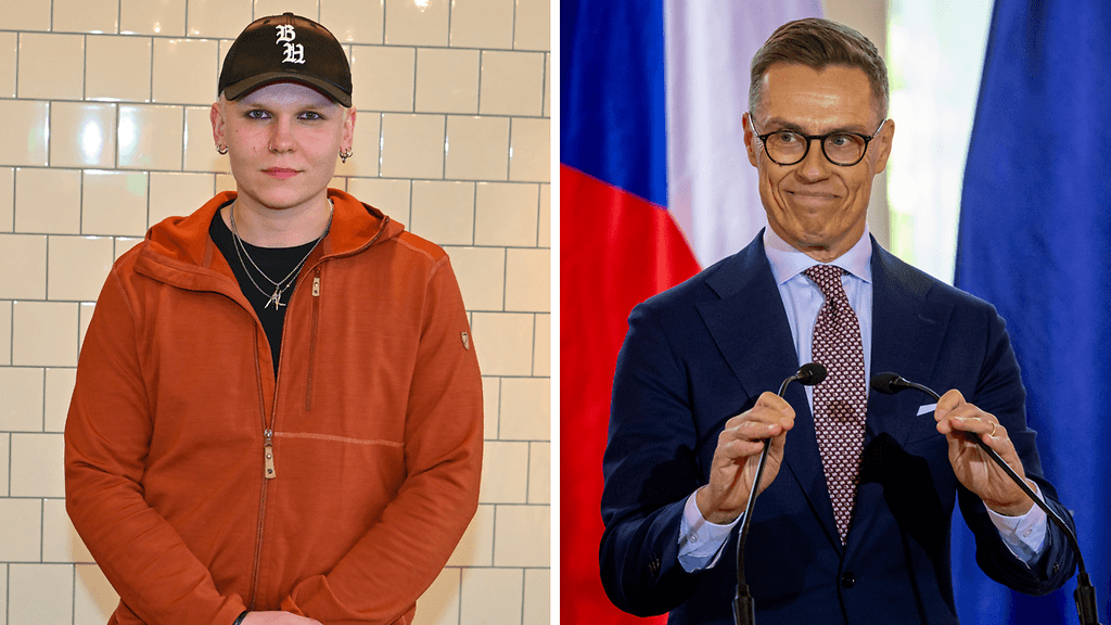 Arttu Lindeman ja Alexander Stubb ottivat yhteiskuvan. Kaksikko tapasi yllättäen molemmat omissa työtehtävissän.