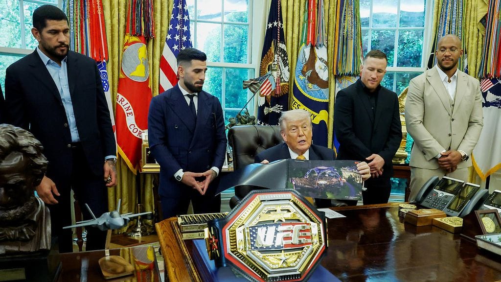 Donald Trump esitteli aiemmin tällä viikolla tulevaa UFC-tapahtumaa ja tapasi ottelijoita.