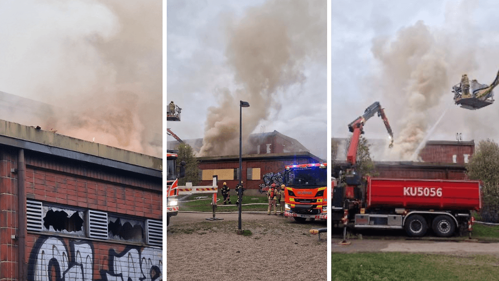 Myyrmäen vanhan ammattikoulun palo 10.5.2026. Kuva: Hannu Alaluusua