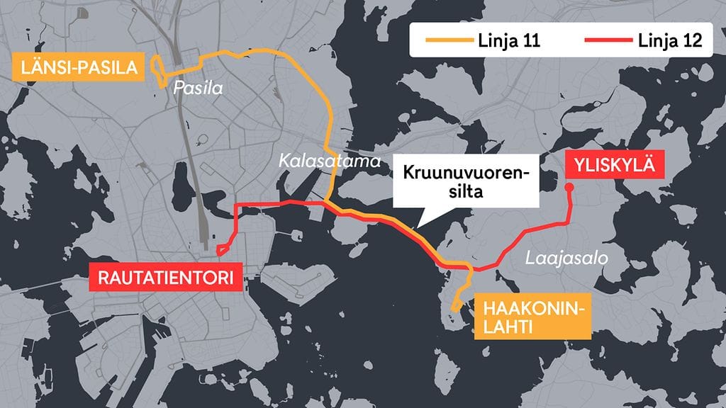 1205 ratikkalinjat kruunuvuorensilta kartta
