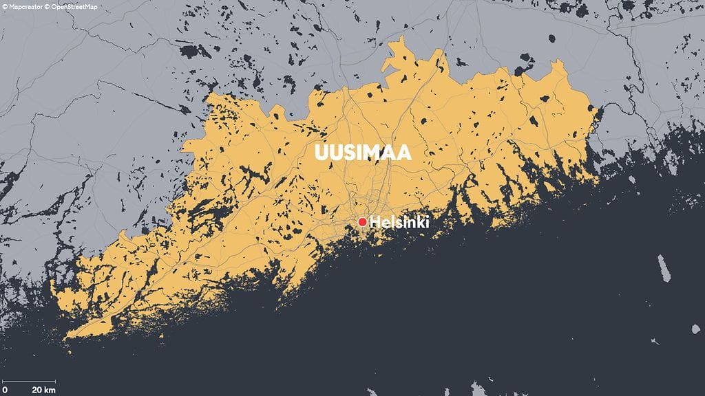 OMA Uusimaa kartta 2026