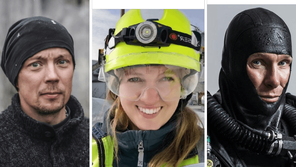 Suomalaiset Sami Paakkarinen (vasemmalla), Jenni Westerlund ja Patrik Grönqvist saapuivat Malediiveille sunnuntaina.