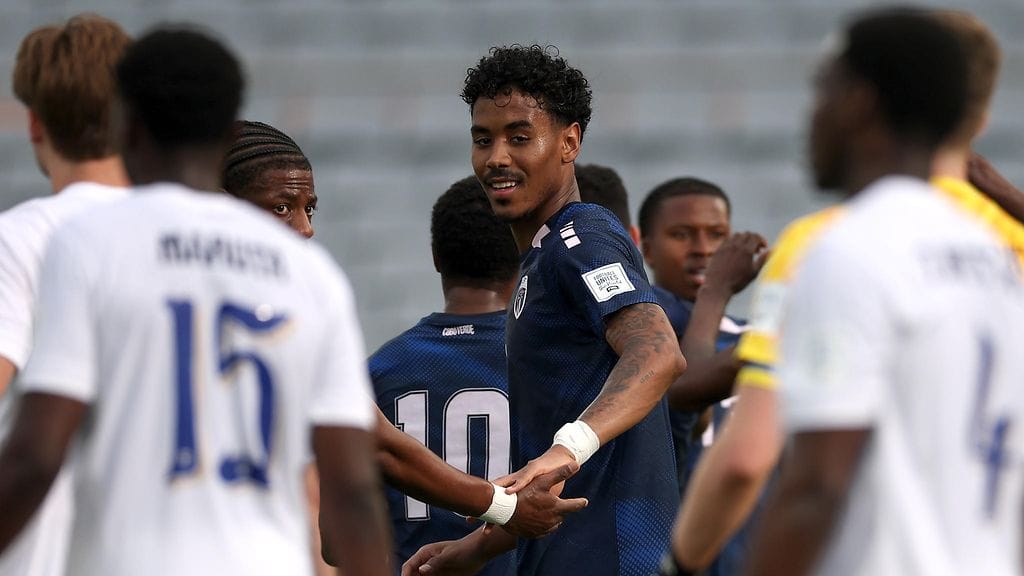 Kelvin Pires teki maalin Huuhkajia vastaan Fifa Series turnauksessa maaliskuussa.