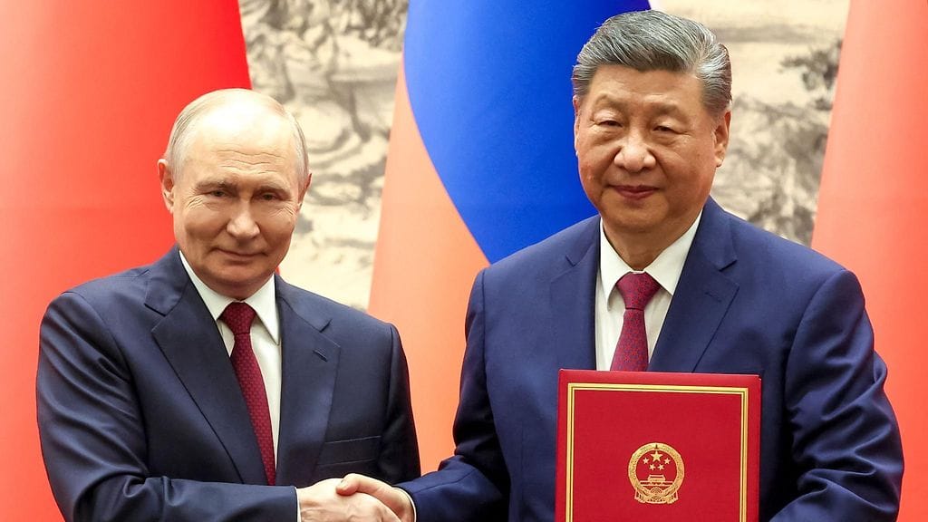Presidentit Putin ja Xi keskiviikkona 20. toukokuuta.