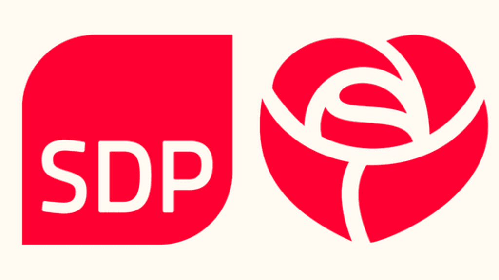 SDP:n uusi logo on aiempaa kirkkaampi. Symbolia, jona muodossa on nähtävissä sydän, on yksinkertaistettu.