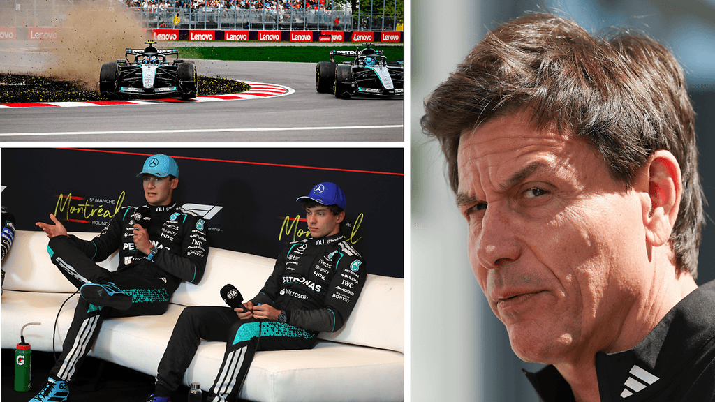 Kimi Antonelli ja George Russell törmäsivät toisiinsa Kanadan GP:n sprintissä. Toto Wolffilla riittää taas tekemistä mestaruudesta taistelevien kuljettajiensa kanssa.